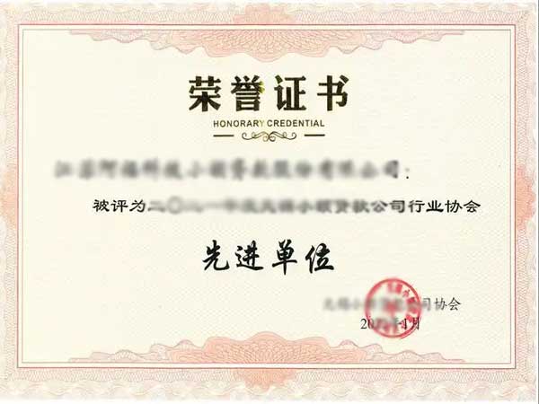 榮譽證書五